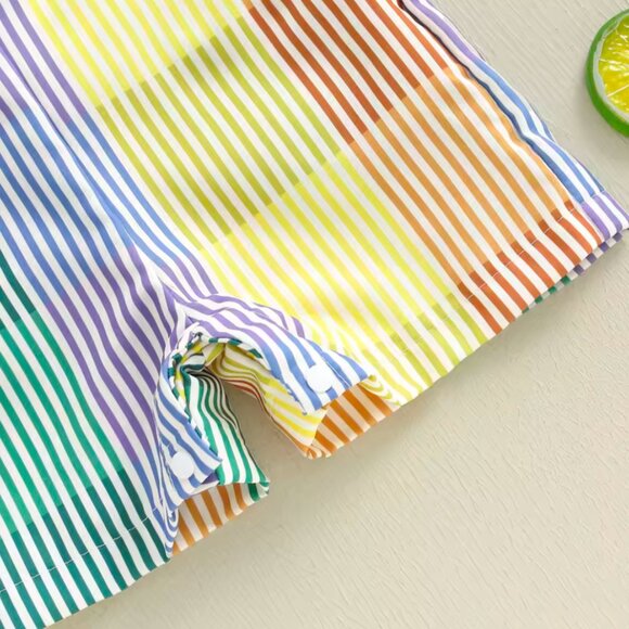 Colorful Overalls Rainbow Jumpsuit Rainbow Birthday Bodysuit Clothes - Picture 5 of 6